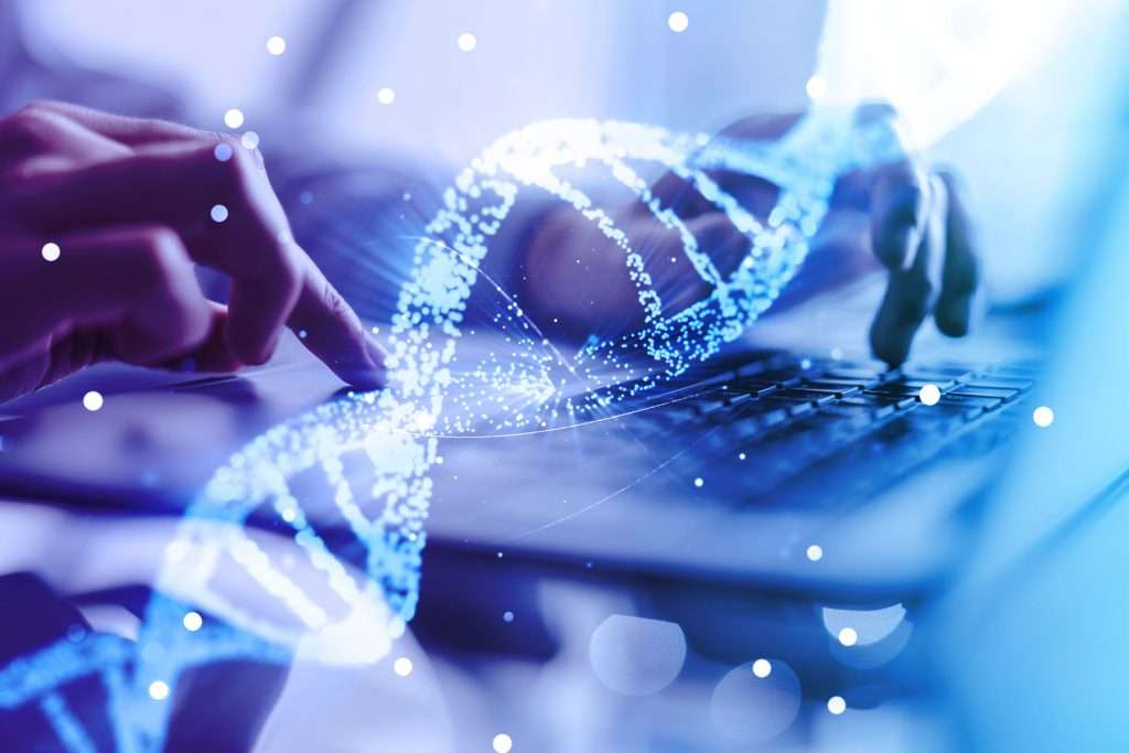 DNA and laptop