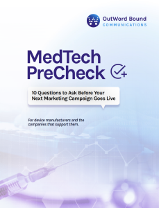 front cover of MedTech PreCheck: 10 questions to ask before your marketing campaign goes live